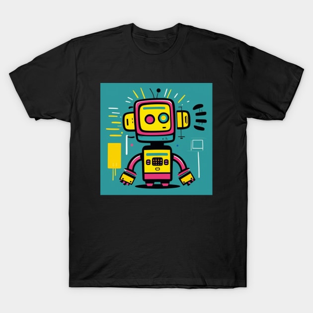 Toddler Boys Robot T-Shirt by jeanmbart